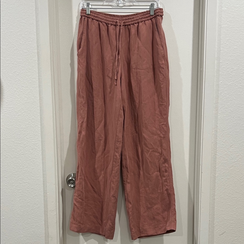 Zara Women's Wide Leg Pants Maeve Pink